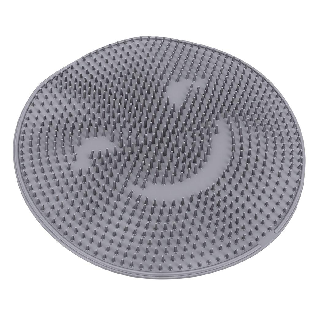 Foot Brush Massage Mat Non Slip Shower Foot Scrubber Cleaning Exfoliating Mat with Suction Cup Gray