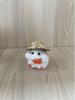 Peluche Criceto Scatola Cieca - Carino Ornamento per Auto con Cappello di Paglia