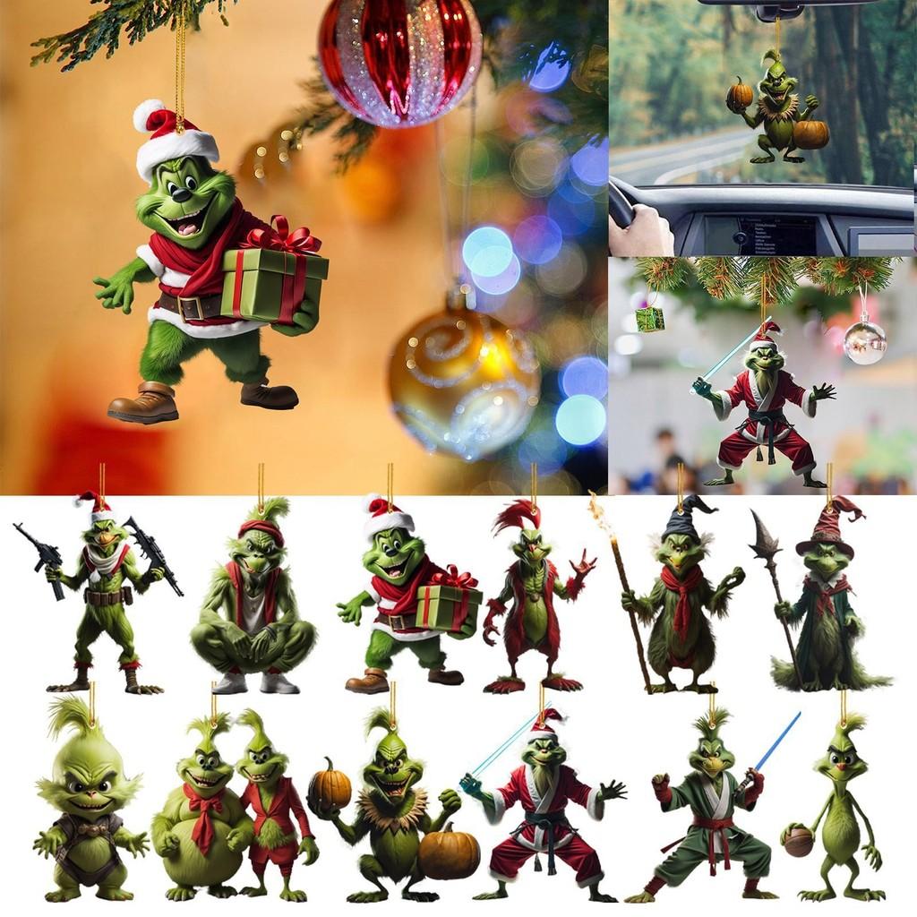 Acrylic Whimsical Christmas Tree Car Charm Unique Home Decoration With Features Aromatic