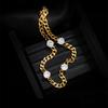 Waterproof Stainless Steel Cuban Chain Zircon Bracelets For Women Statement Female Bracelet  Accessories
