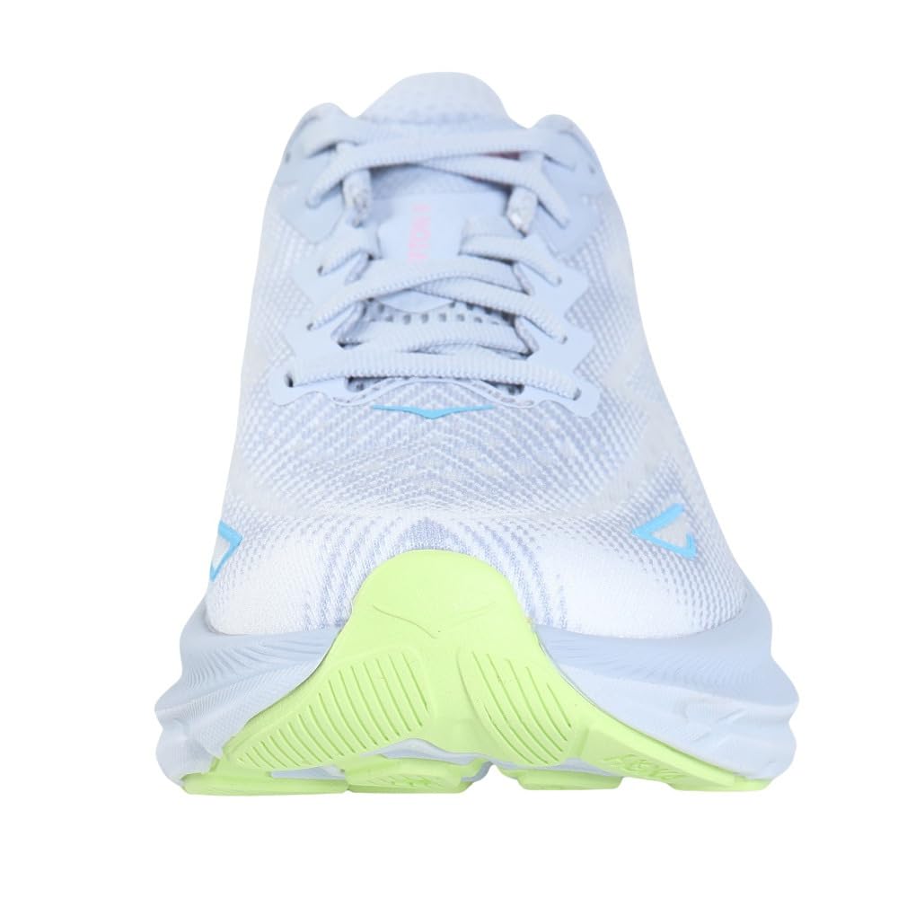 HOKA Clifton 9 Wide Running Gray Sneakers for and Walking Shoes, (1132211-GLLS), Jogging, Cushioning, (Gray/22.5/Women's)