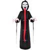 Inflatable Halloween skeleton, 310 cm, with integrated LED lights, spooky decoration for indoor and outdoor use