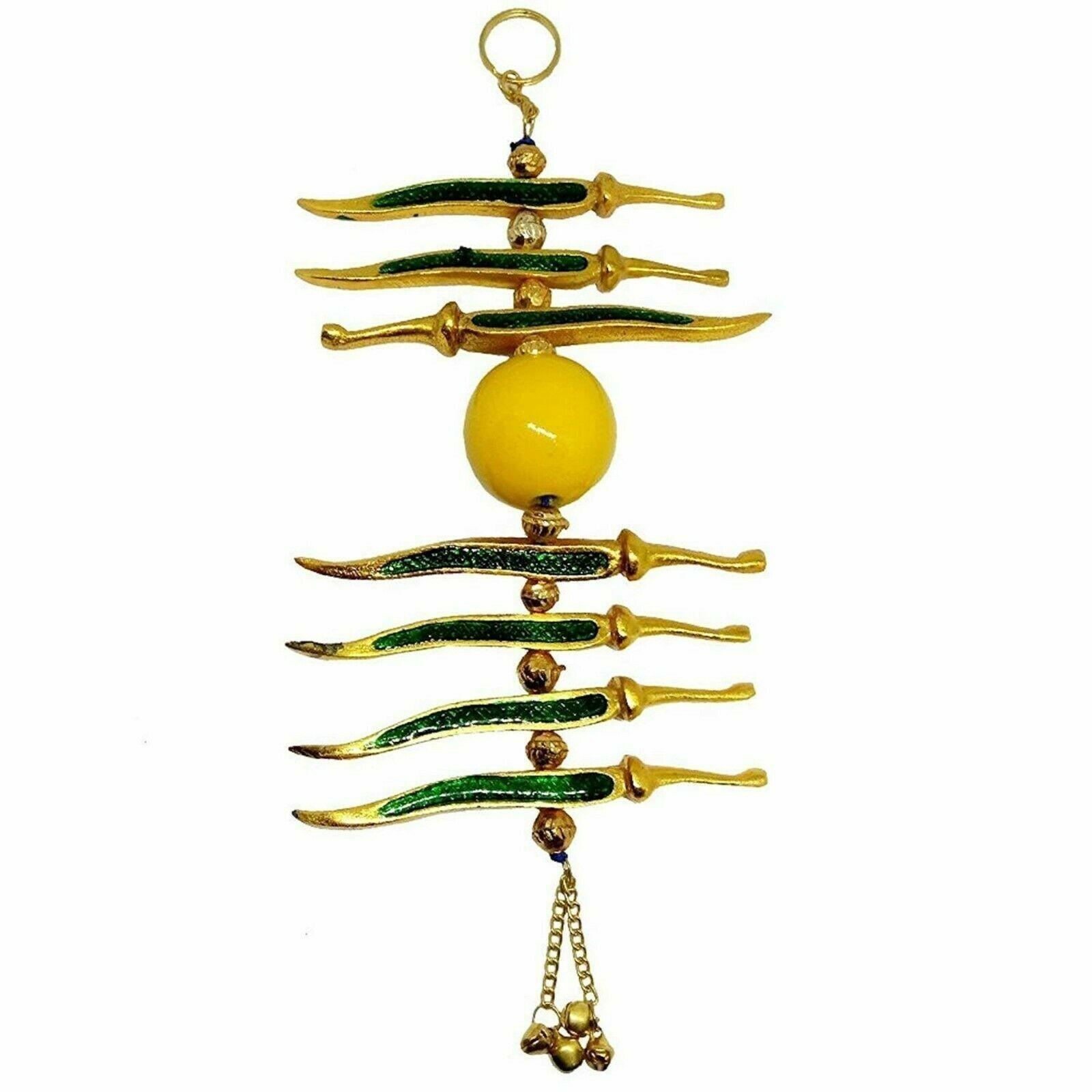 

Indian Traditional Nimbu Mirchi Nazar Batoo For Good Luck & Success For Homes AN1052