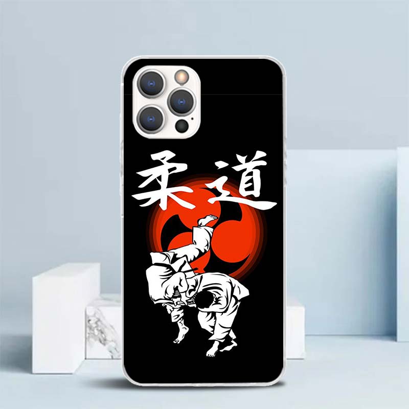 Judo jiu jitsu BJJ Brazilian Soft Cover for iPhone 16 17 Air 15 14 Pro Max 16E Phone Case 13 Mini 12 11 7 SE 8 Print Pattern Fit