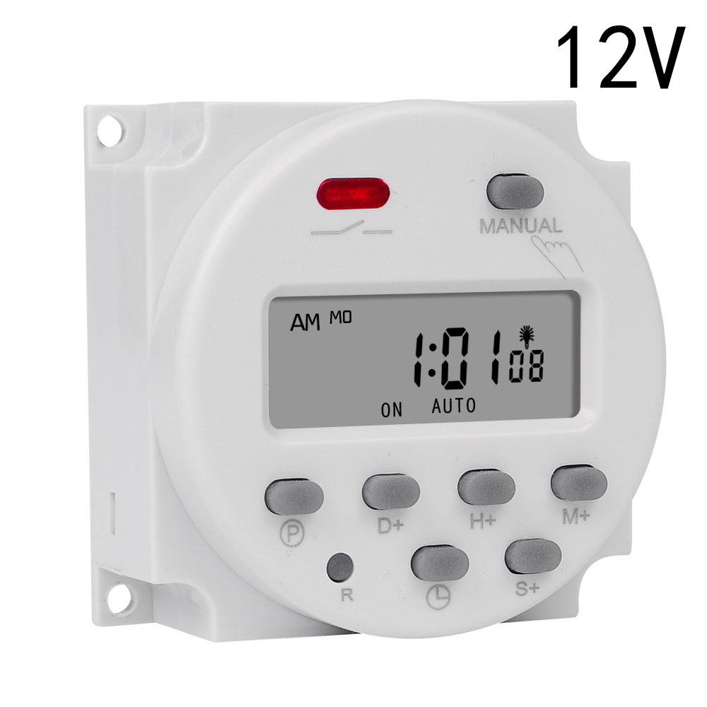CN101S 1 Second Interval 5V 12V 24V 110V 220V Digital LCD Timer Switch 7 Days Weekly Programmable Automatic Cycle Timing Relay