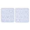 2pcs Heart Series Silicone Molds For Earrings Crafting Durable And Easy Release Ideal For Resin Jewelry Making