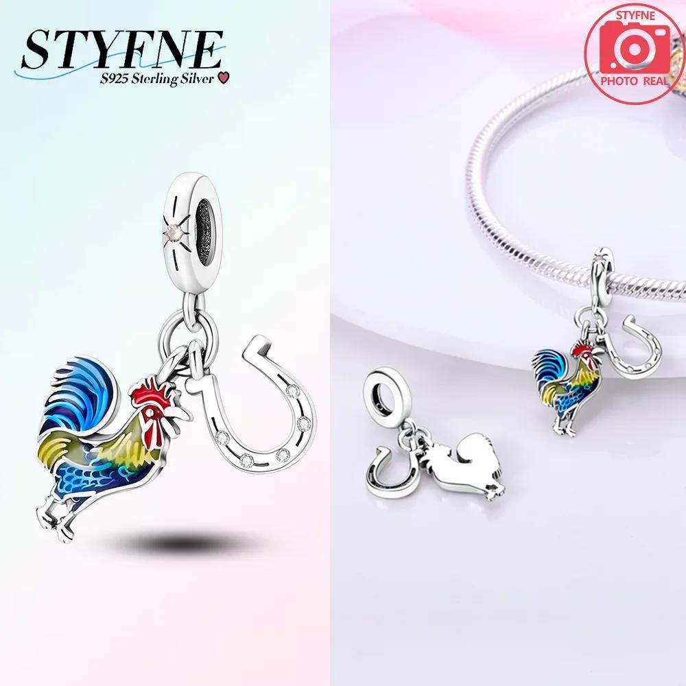 Charms Copper Original Elephant Colorful Peacock Bee Frog Beads Fit Bracelet Women Jewelry Diy Fine Gift Accessory