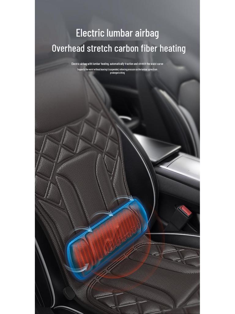 Enlong Multifunctional Heated Vibration Neck & Back Massager Cushion for Car and Home Use
