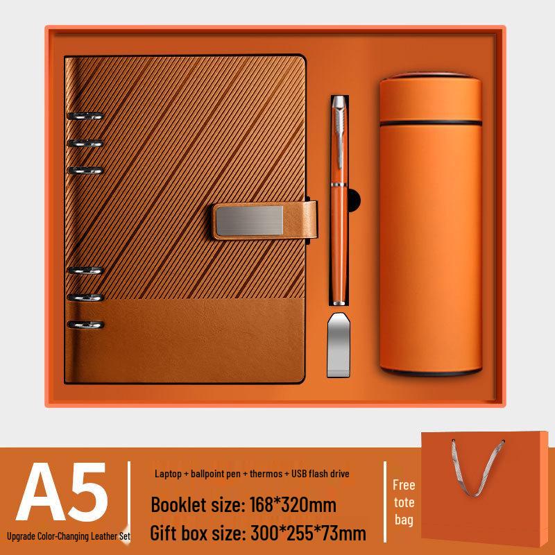 Custom A5 Ring Binder Notebook Gift Set with Logo - Holiday Souvenir Box