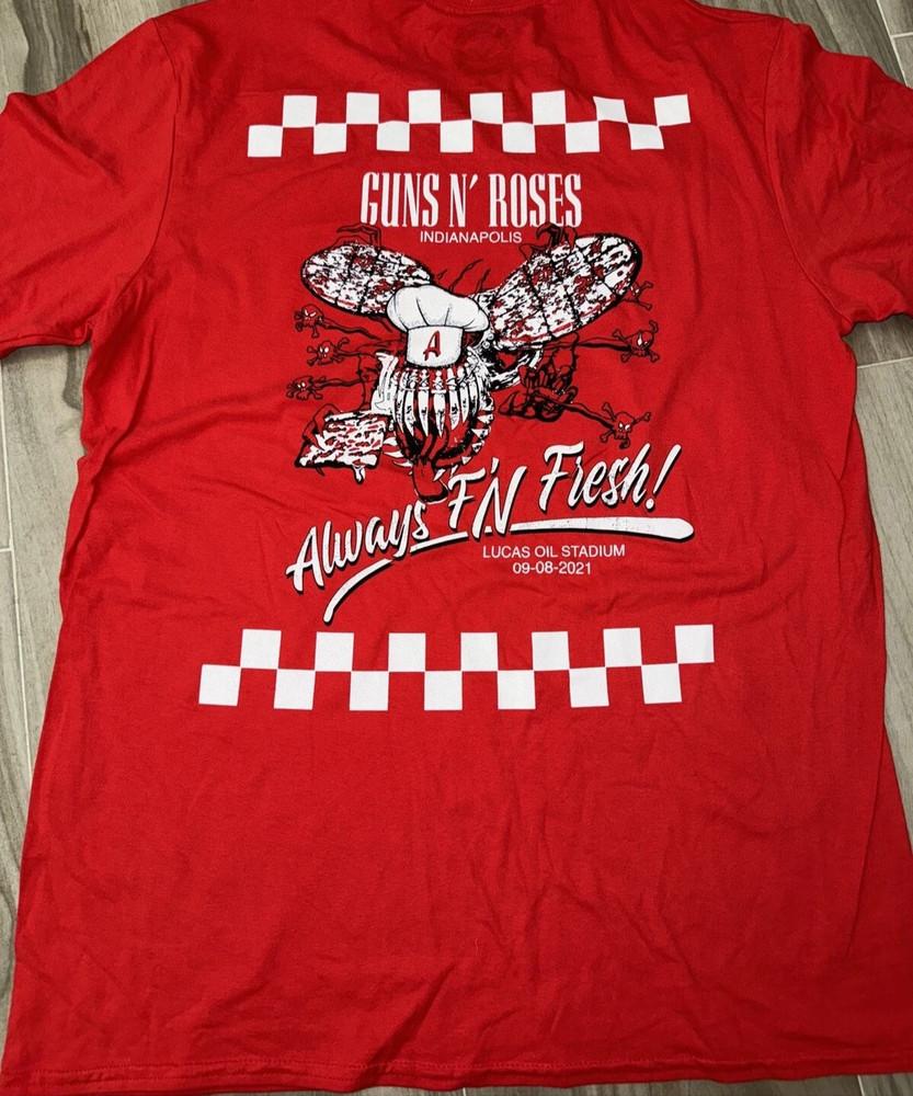 RARE! Guns N Roses NEW WT Indianapolis IN 9/8/21 Concert Event T Shirt HOT NEW Unisex T-Shirt S