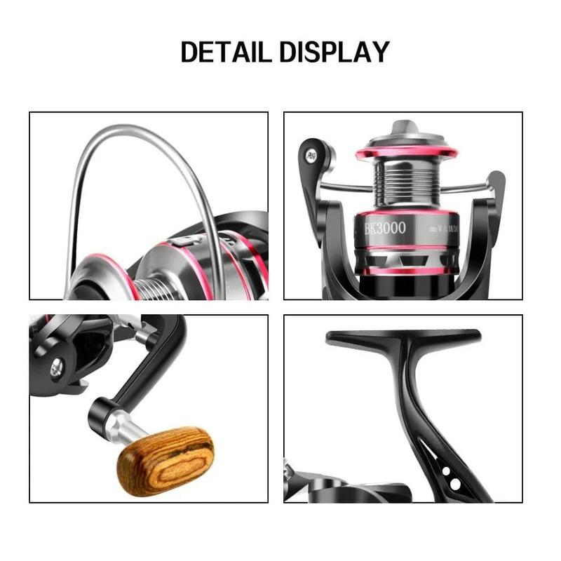 All Metal  1000-7000 Series Spinning Fishing Reel Stainless Steel Bearing Spinning Fishing Reel Up To 8KG Suitable for Sea Fishing Carp