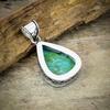 Tibetan Turquoise Gemstone 925 Sterling Silver Jewelry Pendant 2.13" M-160