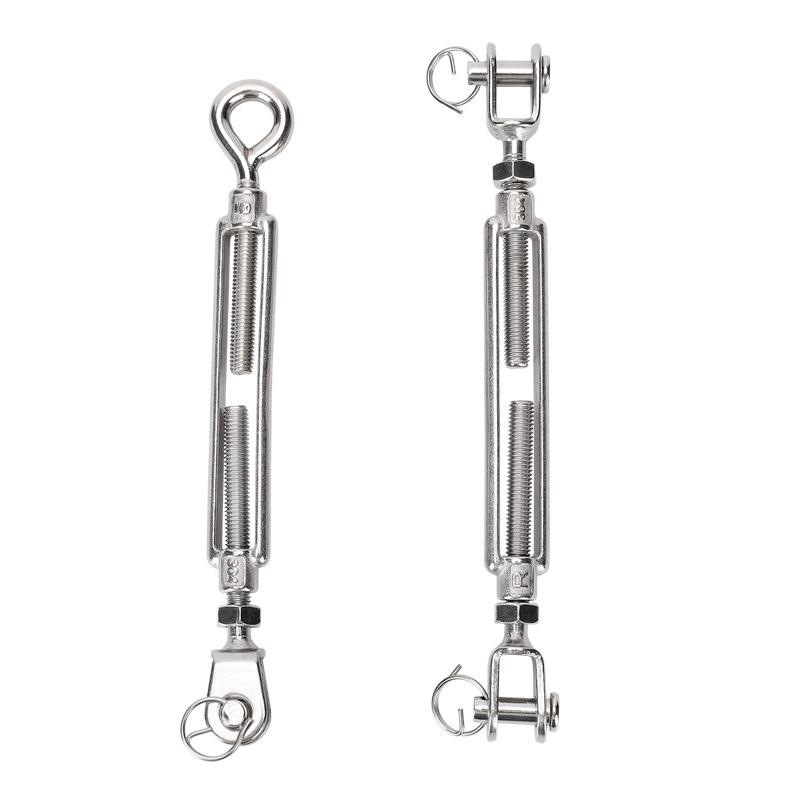 Stainless Steel Eye Bolt & Turnbuckle Tensioner (304 CU/UU Type) for Rope Tightening
