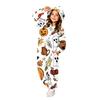 Kids' Polka Dot Flannel Pajama Jumpsuit for Loungewear Sleepwear