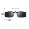 Qualité Qualité May Flower Lunettes de Soleil Rectangulaires Sans Monture à Clip Léger Lunettes Homme Femme Protection UV400
