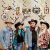 Western Cowboy Party Decorations Paper Spiral Hangings For Celebrations Birthday