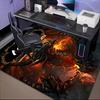 Custom Name Dragon's Fiery Warcraft Rug for Living Room, Game Rooms, Office, Bedroom, Floor Mat Playful Design, fan gifts Christmas decor