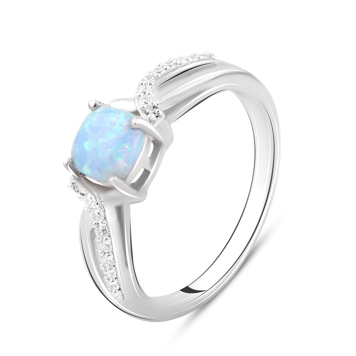 

Срібна каблучка з опалом 0.373ct (2097457) 3 гр. 925 проби 17