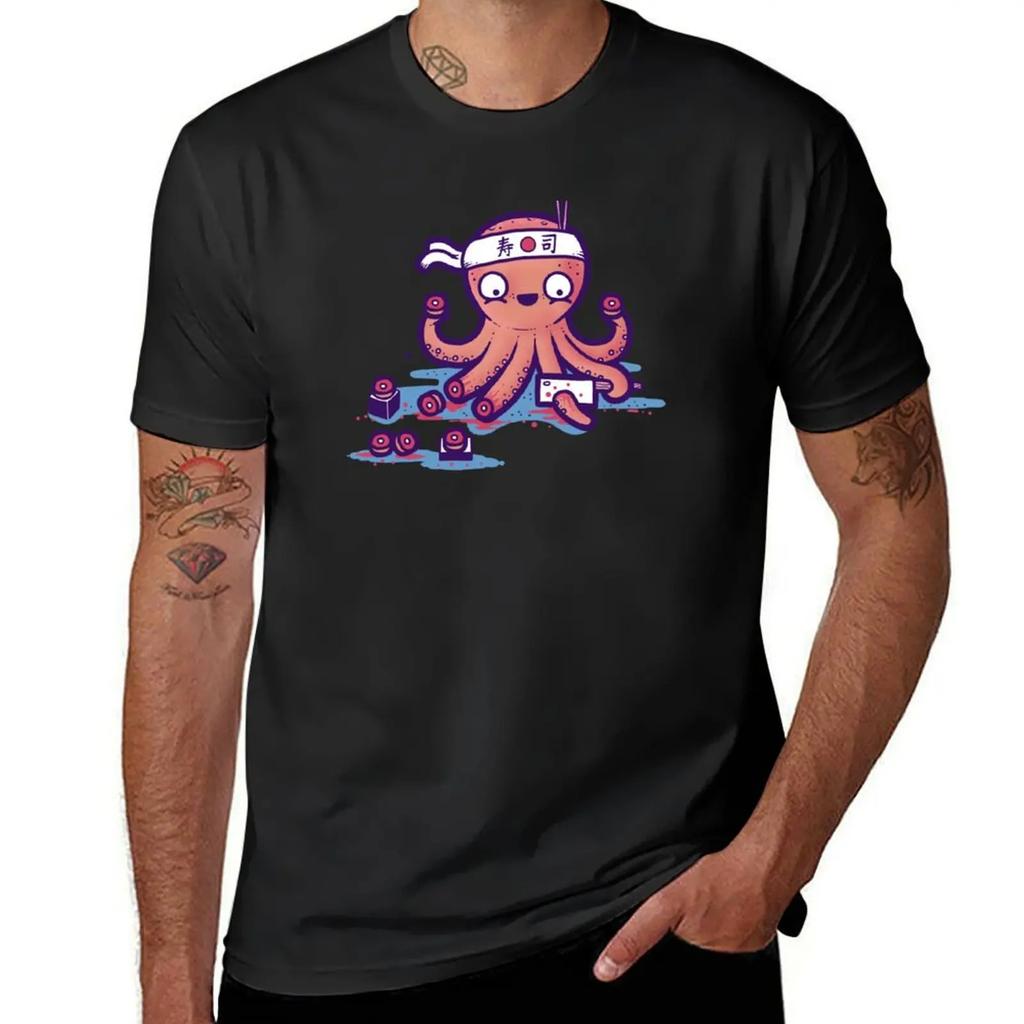 Octosushi TShirt Short sleeve tee blue archive blacks plus size men clothing