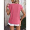Women's Casual Solid Color O-Neck Short Sleeve Top for Spring/Summer