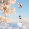 Hanging Dog Paws Print Pendant Exquisite Handmade Crystal Window Decoration Transparent Heart Shaped Pendant Garden