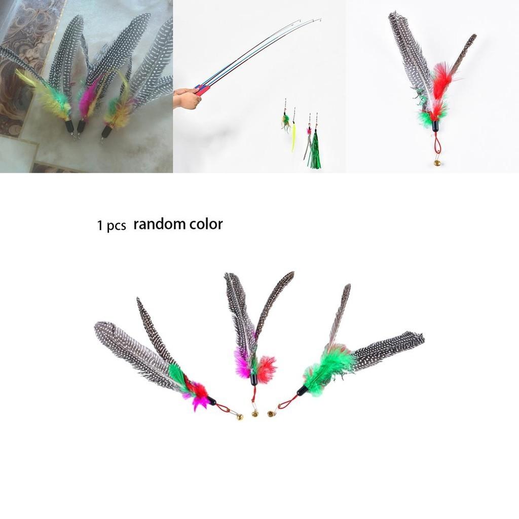 DIY Hausgemachte Katzenangel Ersatzkopf Perlenfeder Katzenangel Ersatzkopf Lustiges Interaktives Haustierspielzeug