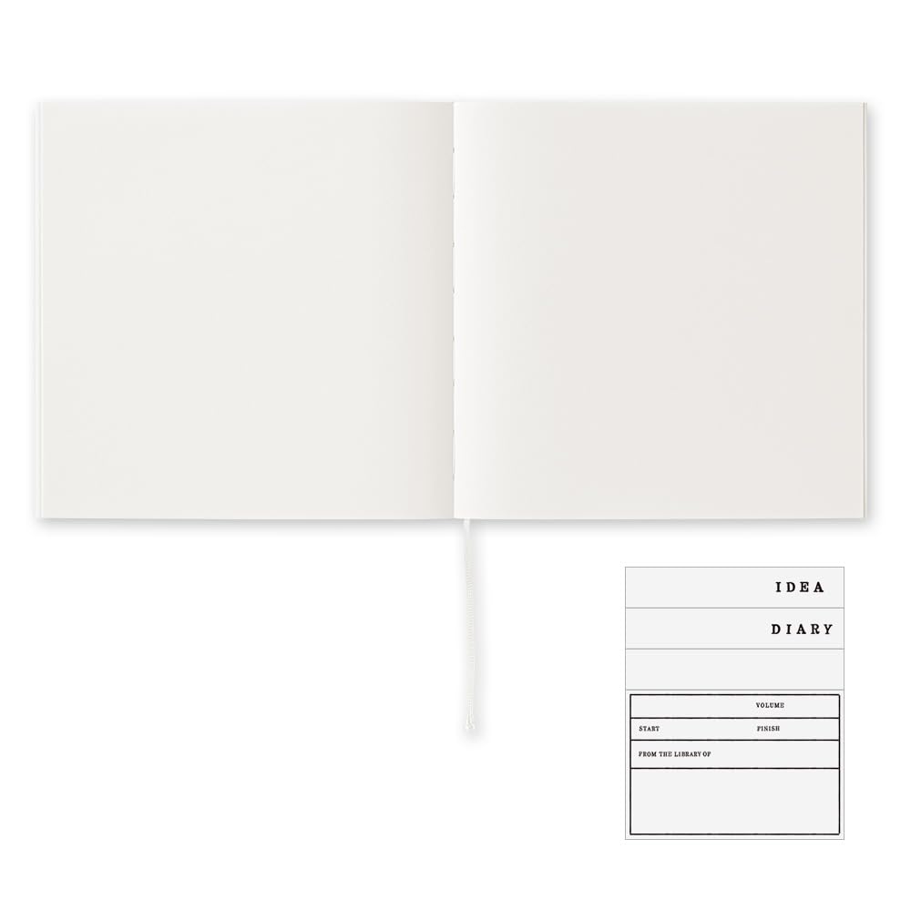 Midori Notebook MD A5 15347006 Notebook, Cotton, Square, Unruled,
