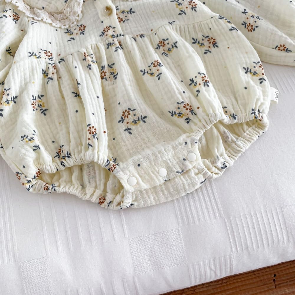 Baby Clothes Bodysuit Long Sleeve Clothes Girls Coverall with Hat Newborn Baby Shrine Visit Shichigosan Birthday Birth Preparation Gift Monthly Photo