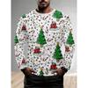 Funny Santa Clause Graphic T Shirt For Man Fashion Christmas Style Long Sleeve Pullovers Festival Family Party Graphic Clothes