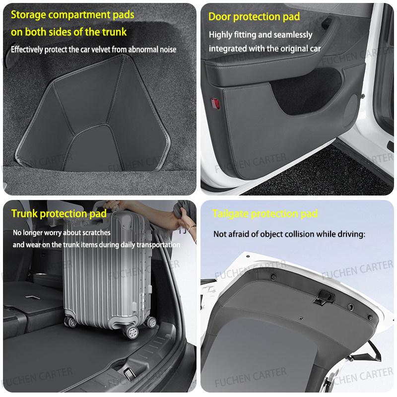 For Tesla ModelYL2026 LeatherTrunk Mat Full Coverage Waterproof Non-Slip Seat Backrest Protective Pad Cargo Liner Anti Dirty Mat