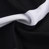 Women's Black & White Color Block One Piece Swimsuit - V-Neck Adjustable Strap Mesh Panel Beachwear