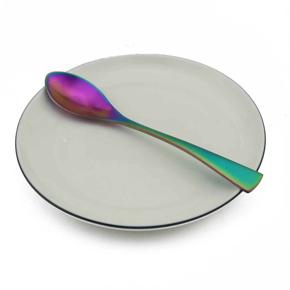 Rainbow Tableware 18/10 Stainless Steel Matte Dinnerware Set Cutlery Set Fork Scoops Knife Dinner Set For Kitchens