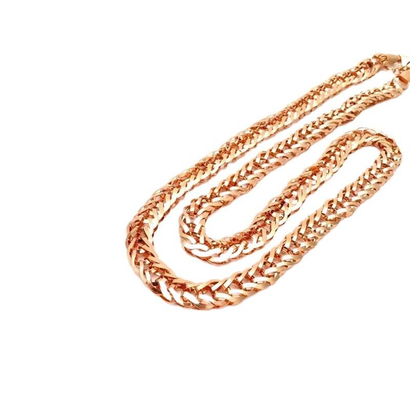 Purple Gold Luxury Car Flower Hollow Plate Chain Rose Gold Plated Plate Chain Men And Women Same Necklace
