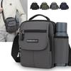 Men's Shoulder Bag Multi-Compartment Wear-Resistant Lightweight Handbag Business Travel Crossbody Bag