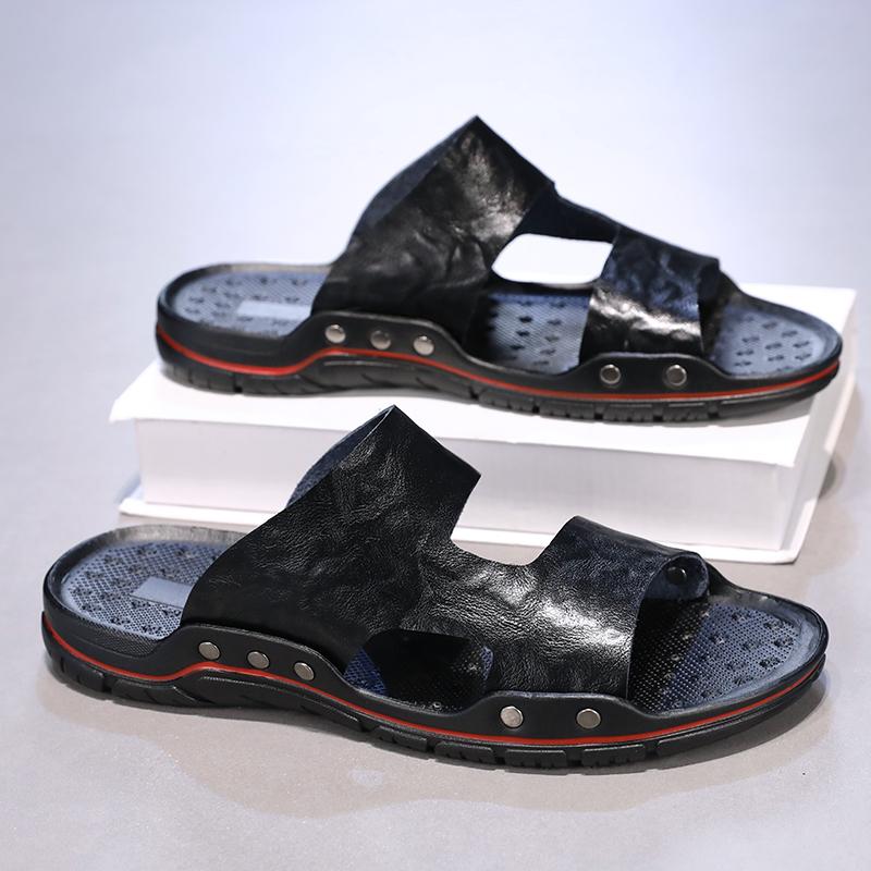 Men Shoes Casual Slippers Summer Fashion Beach Sandals Men Anti Slip Thick Sole Home Slippers Light Flip Flops 38-48 Big Size 48