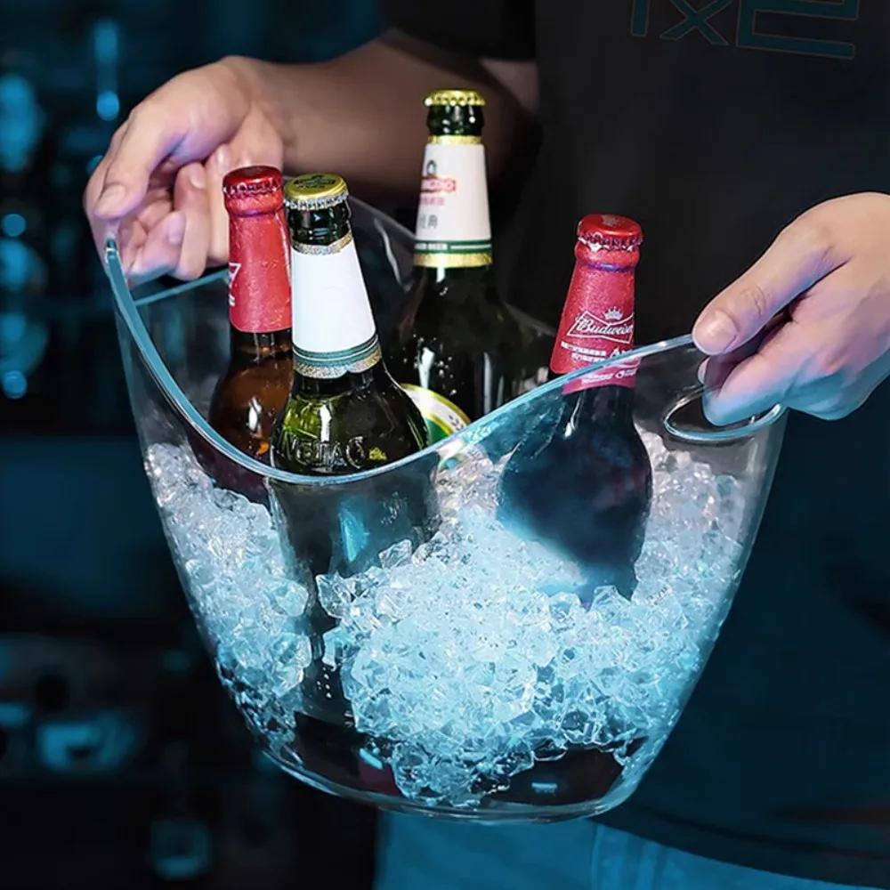 4/8/12L Transparante IJsemmer Anti-val Acryl Wijnkoeler Grote Capaciteit Champagne Flessen IJskoeler Zomer Cadeau