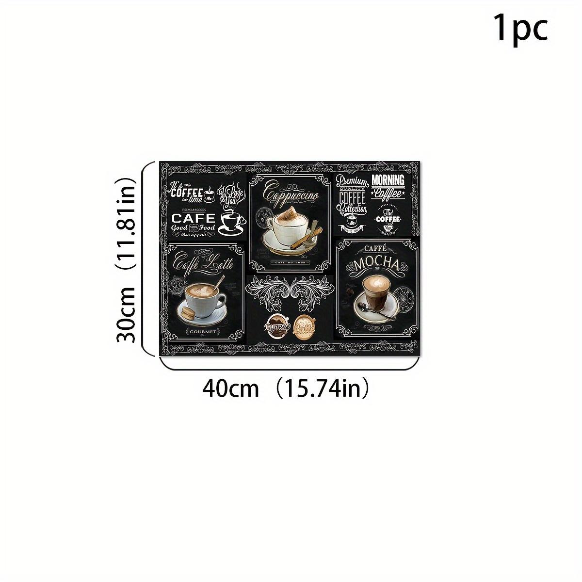 

1шт. Гумовий килимок для сушіння з ретро-кавовим посудом для кав’ярні, ресторану, кухонного килима. Посуд. Міцний килимок із діатомової глини. 30*40 CM