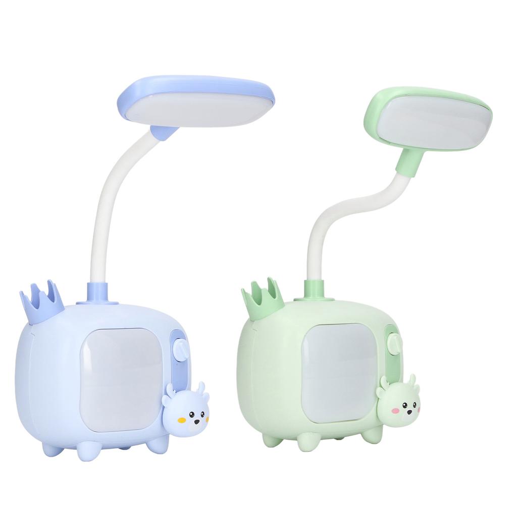 Kids Reading Light TV Style Base Silicone Gooseneck USB Charge Soft LED Light Kids Desk Lamp for Stu