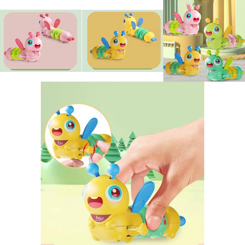 Colorful Baby Bee Winding Toy For Infants With Fun Stretching Caterpillar Design