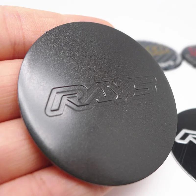 4 pezzi 45mm 50mm Tappi Centrali Cerchi Rays Volk Racing Adesivo Emblema Distintivo Mozzo Cerchi Auto