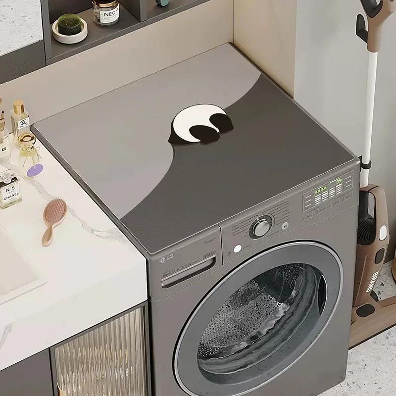Dust Proof Washing Machine Mat Cover Solid Color Kitchen Drain Pad Oven Dust Pad Microwave Top Mat Bathroom Decor Funda Lavadora