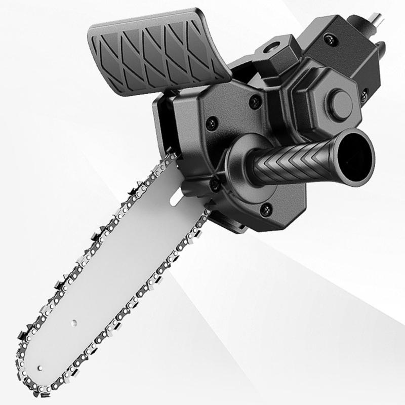Portable Handheld Mini Electric Chainsaw Conversion Head Turn Your Regular Drill Into a Powerful Cutting Tool