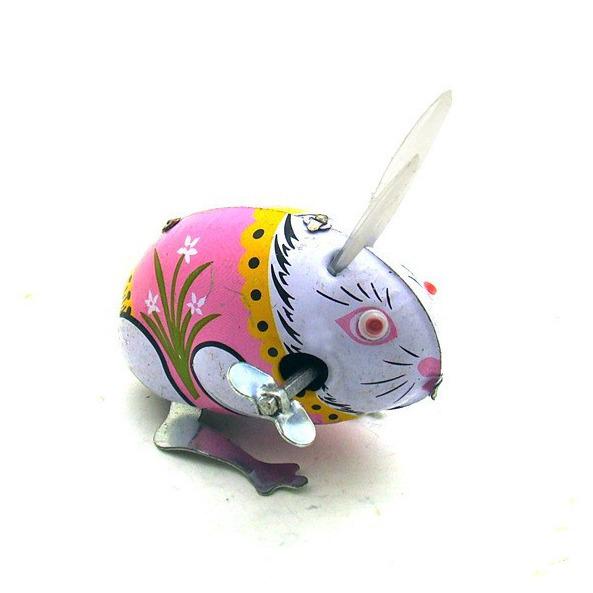 Lively Eye Jumping Rabbit Retro Tin Toy Ornament MS083