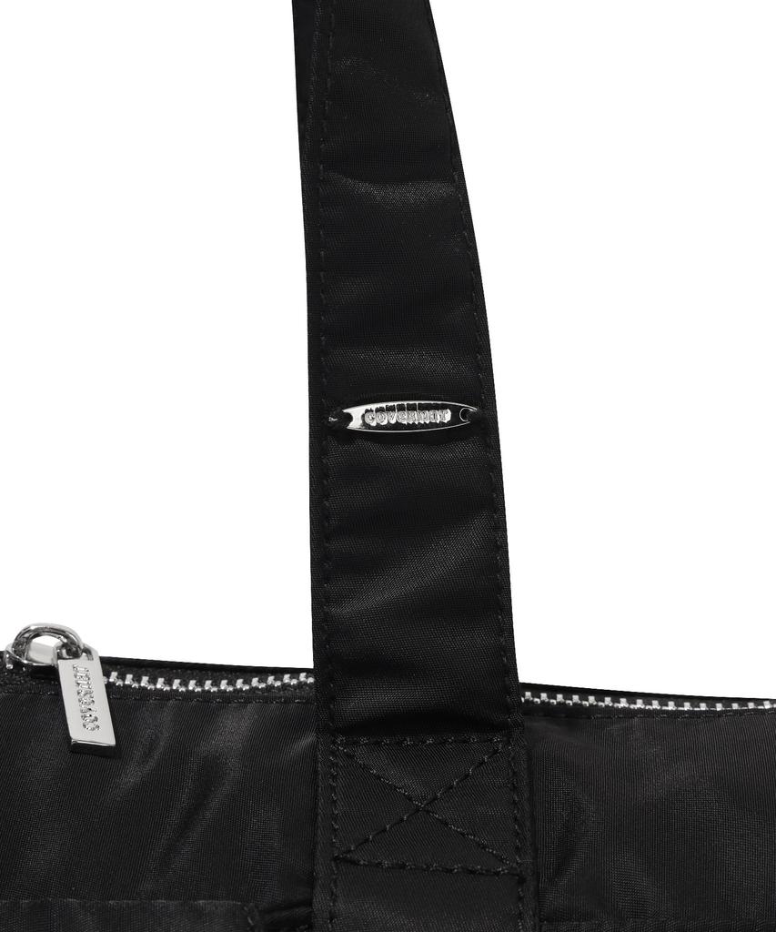 Covernat Woman Clover Heart Glossy Cylindrical Bag Black