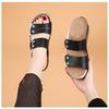 New Women's Shoes Round-toed One-heel Flip-flops Devotion