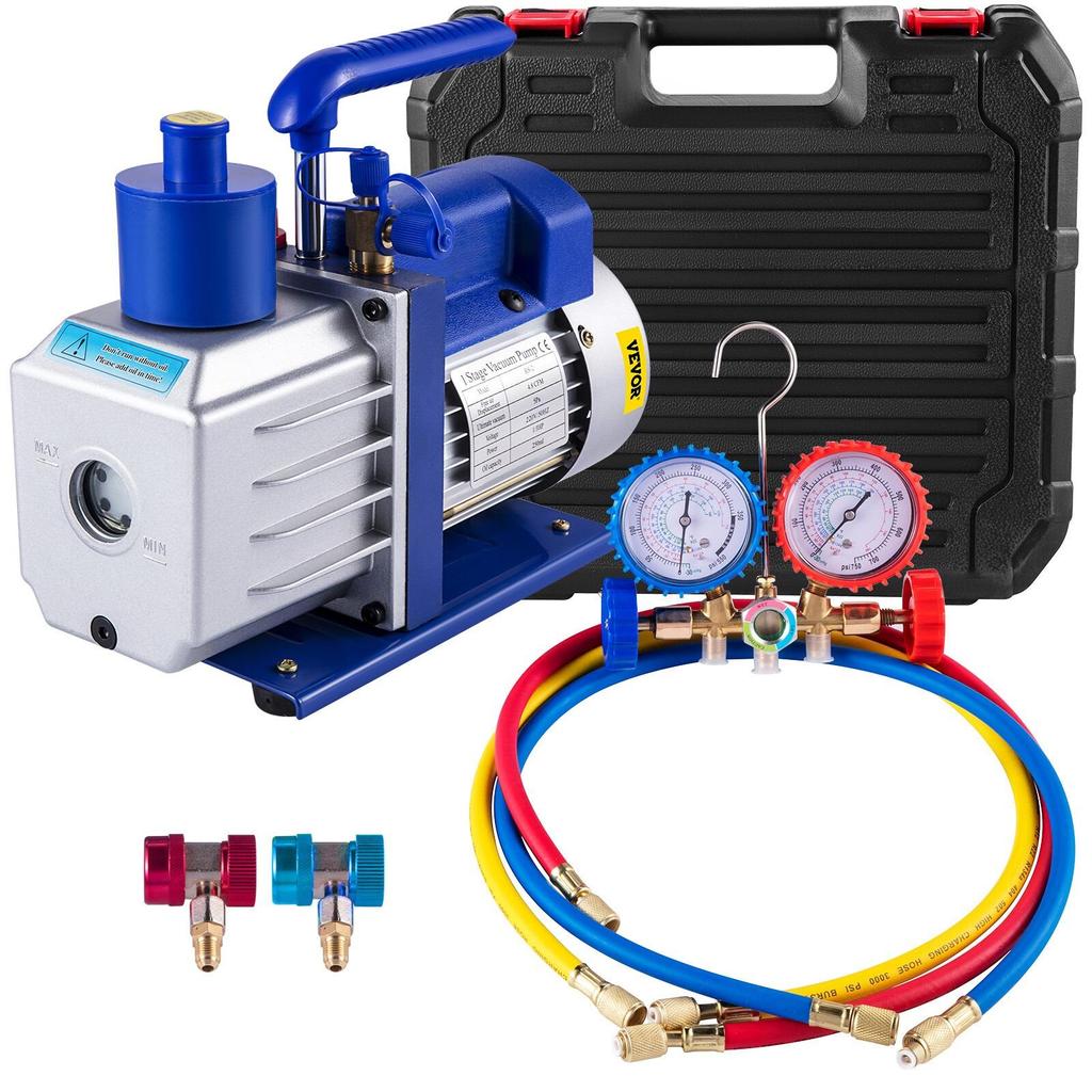 4.8 Cubic Feet Pressure Pump Household Air Conditioner Pressure Gauge Set Micro-Pump 1/3 Horsepower 250 Milliliters