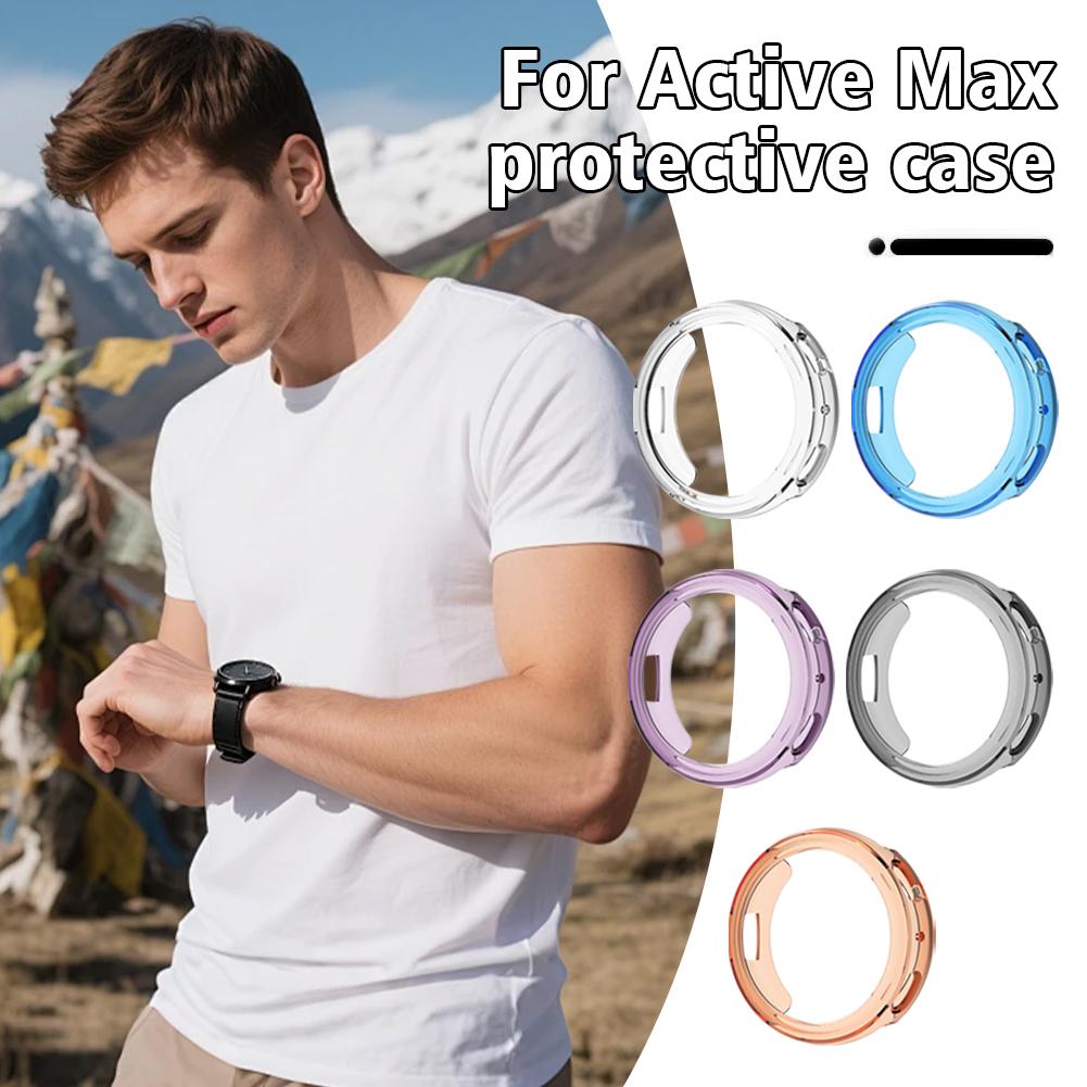 Protective Tpu Case For Garmin Active Max Smart Watch Shockproof Anti-Scratch Bumper Cover For Garmin Active Max