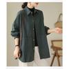 Katoenen Overhemdjas Dames 2025 Lente Herfst Nieuw Los Casual Design Overhemd Top