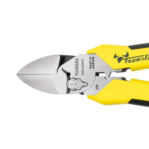 TSUNODA Electric Power Thin-Blade Nippers with Crimping Function, Eccentric VVF2.6 x 3 Cores, 225mm, PUN-225ATG