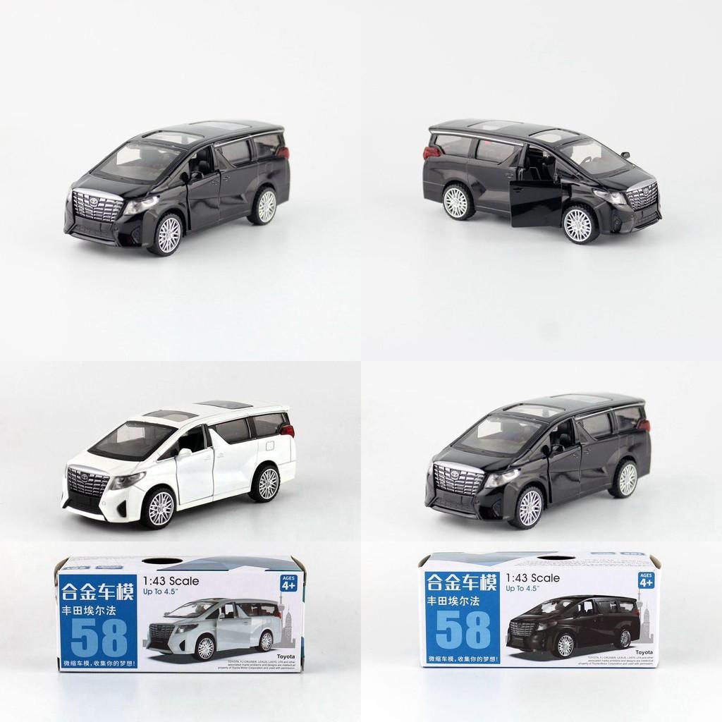 Mpv Alphard Toyota 143 Alloy Car Model Kids Toy With Inertia Control For Play